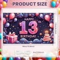 thumbnail image 2 of Colorful Theme Happy 13th Birthday Banner Sparkle Design Teen Birthday Display Balloon Decor Star Pattern 13th Birthday Backdrop for 13th Birthday Party Teen Birthday Indoor Celebration, 2 of 9