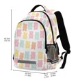 thumbnail image 2 of FORMRS Kids School Backpack Elementary Student Unisex Travel Bookbag with Reflective Stripes, Cute Gummy Bears Pattern, 2 of 7