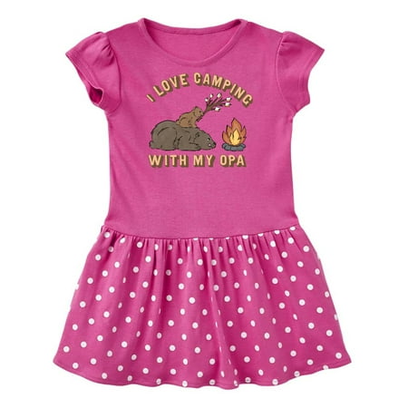 

Inktastic I Love Camping With My Opa Gift Baby Girl Dress