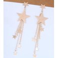 Bohemian Retro Metal Stars Tassel Pendant Earrings Ladies Jewelry Gift