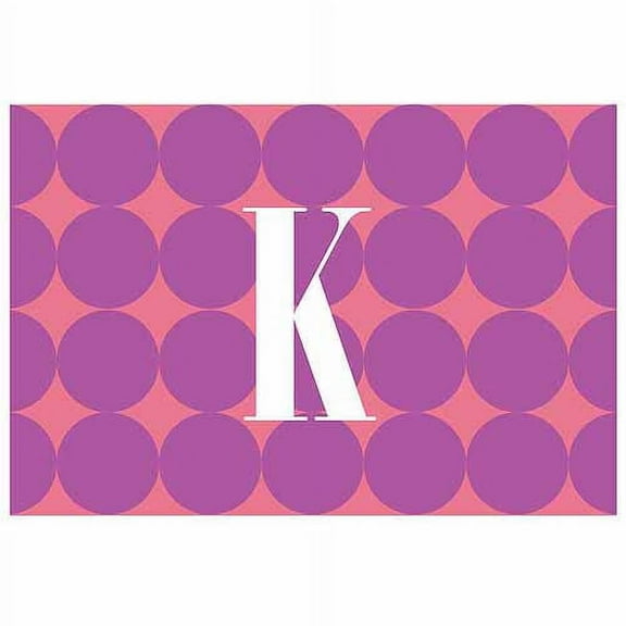 Personalized Purple Polka Dots Doormat