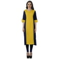 thumbnail image 1 of Moomaya Vêtements Ethniques pour Femmes Kurta Punjabi Longue Droite pour Femmes Robe Indienne Décontractée, 1 of 6