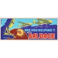 thumbnail image 2 of Anonymous 18x10 Gold Ornate Wood Frame and Double Matted Museum Art Print Titled - Are You Helping with Salvage (1942), 2 of 4