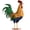 Rooster, variant on TERESA'S COLLECTIONS 22.4" Blue Peacock Metal Garden Statue, Mardi Gras Decor, Gift for Mom