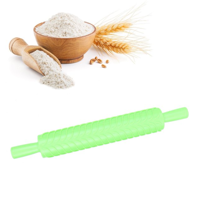 LAFGUR Fondant Rolling Pin Tool Plastic Embossing Roller Baking Pastry Cake Decorating Supplies,Engraved Roller,Cake Embossing Tool