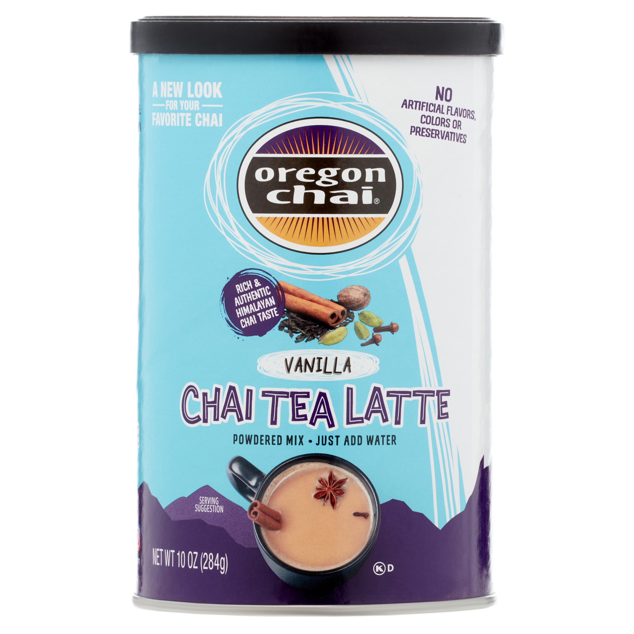 Oregon Chai Vanilla Chai Tea Latte Instant Spiced Mix, Powdered Tea, 10 ...