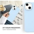 thumbnail image 4 of For Iphone 13 Case Liquid Silicone Slim Cover With Microfiber Lining Shockproof Protective Case For Iphone 13 2021 6.1 Inch Light Blue[L301], 4 of 5