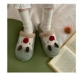 thumbnail image 4 of Cute Slipper for Women Elk Slide Slippers Fun Xmas Slippers Heart Bunny Slides Soft Plush Christmas Cotton Slippers, 4 of 5