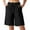 Black, variant on Women Fashion Comfy Drawstring Casual Elastic Waist Shorts Summer Beach Lightweight Pants with Pockets Wide Leg Lounge Shorts with Pockets(Black,L)