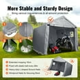 thumbnail image 6 of VEVOR Portable Shed Outdoor Storage Shelter, 7 x 12 x 7.36 ft Heavy Duty Instant Storage Tent Tarp Sheds with Roll-up Zipper Door and Ventilated Windows, 6 of 9