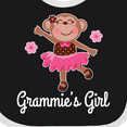thumbnail image 4 of Inktastic Grammie Girl Ballerina Monkey Girls Baby Bib, 4 of 4