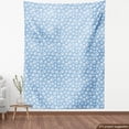 thumbnail image 3 of Ambesonne Paw Print Fabric by the Yard Upholstery, Pet Foot Marks on Blue, 2 Yards, Sky Blue and White, 3 of 4