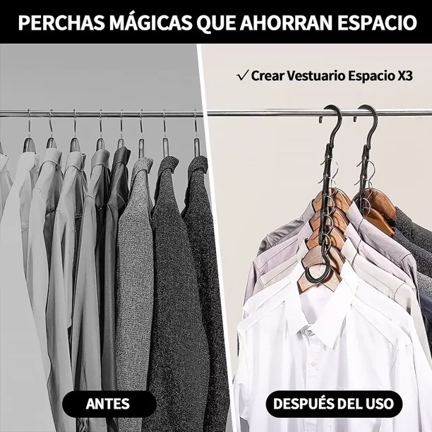 Paquete De 10 Perchas Magicas Ahorro De Espacio Ropa Ganchos XianweiShao 9024735007692 Walmart en linea