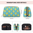 thumbnail image 2 of Cute Duck Swimming Makeup Bag, Large Capacity Travel Cosmetic Bag for Women Girls- Travel Toiletry Bag Leather Portable Waterproof Makeup Case Organizer with Handle, 2 of 4
