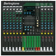 Berlingtone BR-212MX,12-Channel Professional Bluetooth Audio Mixer, PC Recording, 24 DSP Effects,48V Phantom Power,10 Microphone Jack, 2 Stereo Input Soundboard,14 band EQ, RCA Input/Output, Unpowered