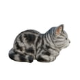 thumbnail image 5 of Tabby Tranquility: Whimsical Black Polyresin Napping Cat Figurine, 5 of 5