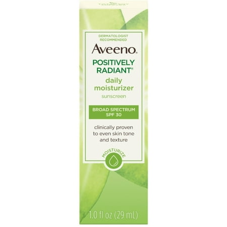 Aveeno Positively Radiant Daily Facial Moisturizer with Total Soy Complex and Broad Spectrum SPF 30 Sunscreen 1 (The Best Moisturizer With Sunscreen)