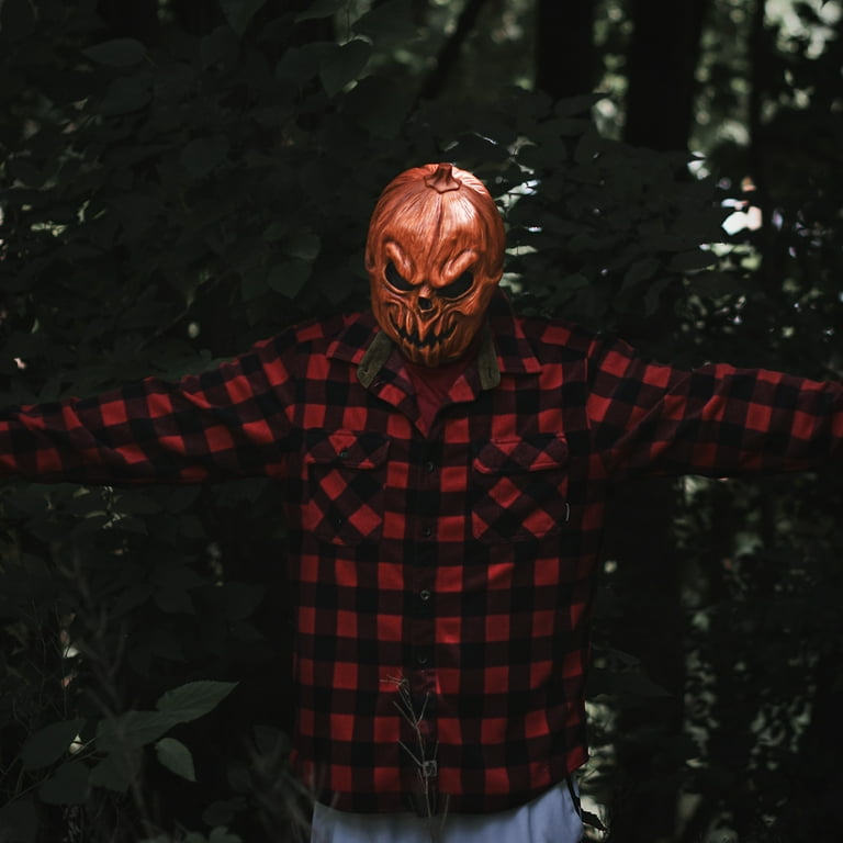 Pumpkin Head Face Mask Scary Dark Harvest Horror Movie Decor Halloween Costume Pumpkin Head Face Mask Scary Dark Harvest Horror Movie Decor Halloween Costume