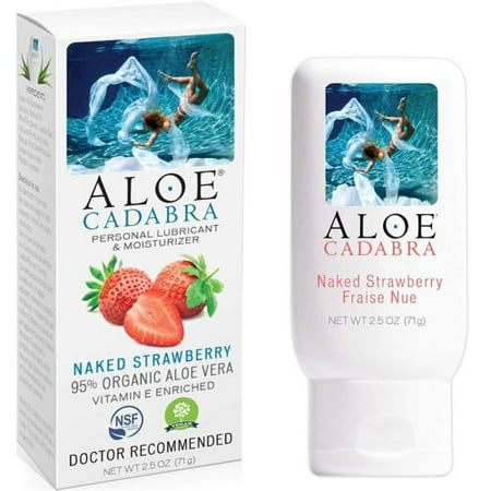 Aloe Cadabra Organic Natural Personal Lube Vegan Edible Naked Strawberry (Best All Natural Lube)