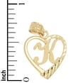 thumbnail image 3 of 10k Initial Heart Pendant Necklace, with 16" Rolo Chain, Letter K, Personalized Gifts for Her, 3 of 5