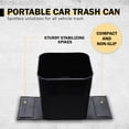thumbnail image 3 of Haussimple Car Trash Can Spill-Proof Garbage Bin Auto Interior Organizer with Stabilty Flap (Black), 3 of 11