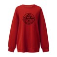 thumbnail image 2 of Gibobby Sudaderas navideñas Sudadera de manga larga con hombros descubiertos y estampado navideño para mujer(Rojo,XG), 2 of 3