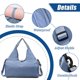 thumbnail image 4 of Bolsa de gimnasio para mujer, bolsa para esterilla de yoga, bolsa de viaje deportiva con compartimentos, bolsa de gimnasio deportiva impermeable para viajes deportivos y senderismo (azul), 4 of 4