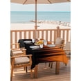 thumbnail image 2 of Outdoor Tablecloths with Umbrella Hole & Zipper, Burnt Orange Black Ombre Tablecloth Rectangle 60x84 Inch, Modern Abstract Striped Gradient Waterproof Table Cloth, Patio/Pool/Picnic Table Covers, 2 of 8
