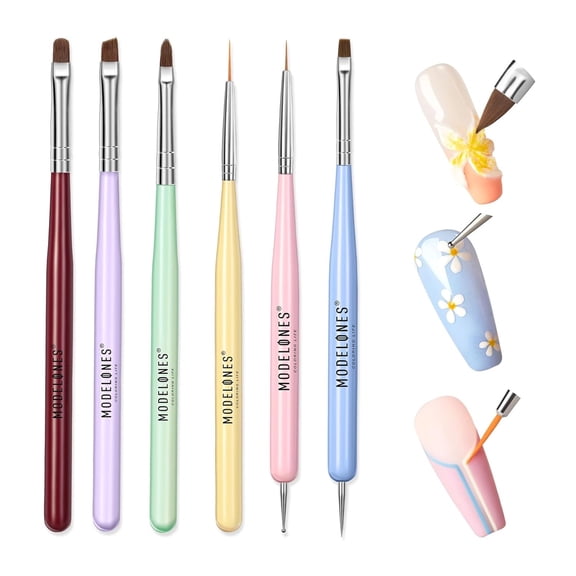 ACDANC Nail Art Brushes Set,Nail Brush Kit Gel Polish,Extension Gel,Liner,Clean Up,Carving,Apex Building,Dotting Pens Professional Tools for Drawing Painting 3D Design Salon&Diy Use