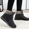 thumbnail image 2 of CHICVOMEY Winter Boots for Women Fur Lined Warm Snow Boots with Velcro Strap Comfortable Outdoor Waterproof Ankle Boots, 2 of 6