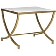 thumbnail image 3 of SAFAVIEH Maureen Glass Top Gold Leaf Accent Table Gold / Mirror, 3 of 5