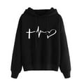 thumbnail image 1 of TIMIFIS Sweat à Capuche pour Femmes, Imprimé Graphique Tendance d'Hiver, Manches Longues, Pull Décontracté, 1 of 5