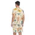thumbnail image 2 of joogoo Men's Pajama Set Cute Bear Dogs Animal V-Neck Pj Shorts Set 2 Piece Loungewear Sleepwear XXL, 2 of 7
