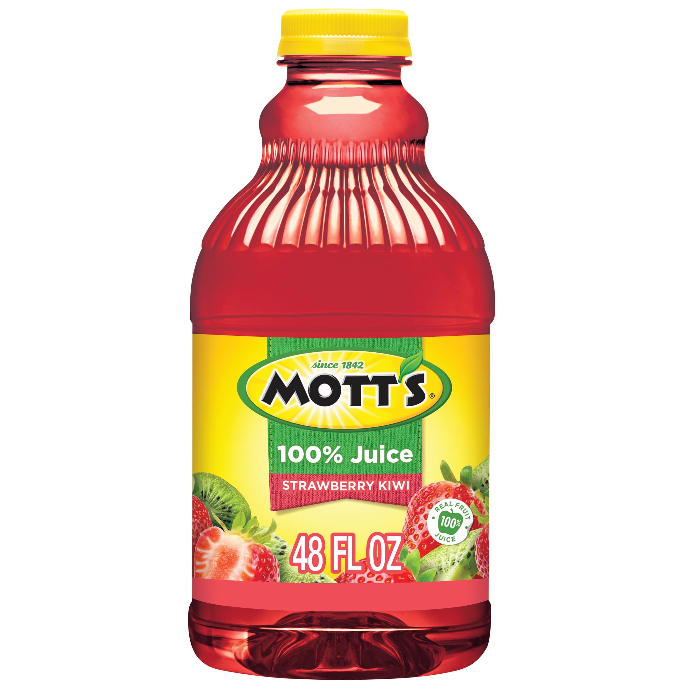 (8 pack) Mott's 100% Strawberry Kiwi Juice, 48 fl oz, Bottle