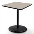thumbnail image 6 of Hampden Furnishings Bennet Collection Steel Frame 36" Square Top, Round Base, 42" Height, Cafe Table, Black Frame/Grey Nebula Top, 6 of 13