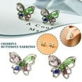 thumbnail image 3 of VIVIDCRAFT Symphony Sterling Silver Crystal Butterfly Stud Earrings, 3 of 9
