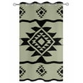 thumbnail image 2 of nqOlkjepod Outdoor Curtains for Patio Waterproof, Sage Green Boho Outdoor Privacy Panels Grommet, Southwest Aztec Abstract Geometric Blackout Outside Curtains for Porch/Cabana 54"x108", 1 Panel, 2 of 8