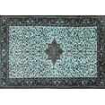 thumbnail image 1 of Ahgly Company Indoor Rectangle Persian Light Blue Traditional Area Rugs, 2' x 5', 1 of 4