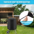 thumbnail image 4 of Housse de Barbecue Imperméable Anti-Poussière Résistante aux UV Anti-Neige avec Bande de Fixation Forme Ronde Respirante Design à Cordon Housse de Brasero pour la Maison, 4 of 8
