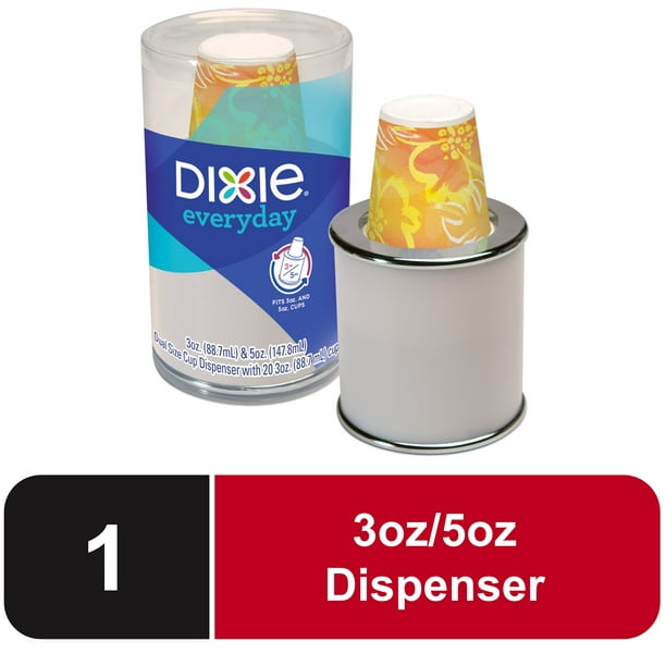 Dixie Disposable Paper Cup Dispenser, Bathroom Cup Holder 3 Oz