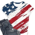 thumbnail image 4 of Qingpeng 4th of July Patriotic T Shirts for Women Summer Star Print Shirts Women's Independence Day Short Sleeve Casual Tee Tops, 4 of 5