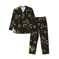 thumbnail image 1 of Balery Christmas Gold Deers1 Pijama para Hombre de Dos Piezas con Manga Larga, Conjunto de Dormir y Descanso Suave con Bolsillos-Small, 1 of 7