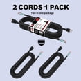 thumbnail image 3 of Cable de alimentación EP, 9 pies, calibre 14, 3 clavijas, 15 A, 1875 W, 110 V, SJTW, 3 of 8