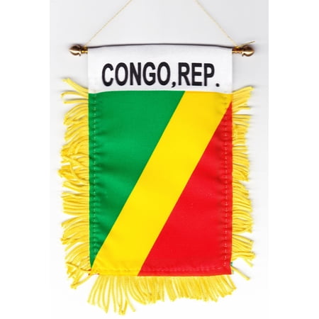 Congo - Rep. Of Window Hanging Flag