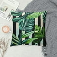 thumbnail image 2 of SHERONV Tropical Palm Tree Pillow Covers Green Banana Leaves Throw Pillow Covers Set   Black and White geometry Pillowcase for Outdoor Couch Living Room   20x20in, 2 of 5