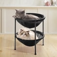 thumbnail image 1 of Cama Doble para Gatos JUNSPOW Negra para 2 Gatos con Patas Ajustables, 1 of 6