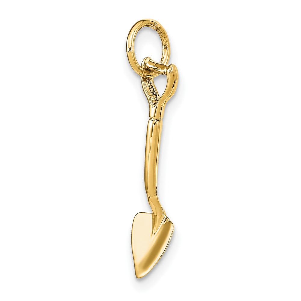 10k Yellow Gold 3-D Spade Charm