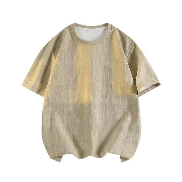 Tops para hombre, blusas y camisas de cuello redondo y manga corta para hombre, blusas casuales de moda con cuello redondo y manga corta, blusas para hombre, blusas de poliéster para hombre