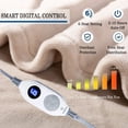 thumbnail image 6 of Westinghouse Electric Blanket 50" x 60" Flannel Heated Throw Blanket, 6 Heating Levels & 2-10 Hour Time Setting, Machine Washable, Beige, 6 of 6
