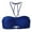 Blue, variant on 2 Pack Underwire Bras for Women Halter Tie Tube Solid Gather Plus Size Underwear,Blue,XL